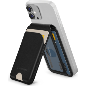 Mobilize Magsafe Compatible Magnet Card Holder With Stand Function Black