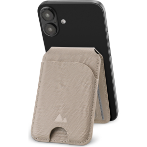 My Style Magsafe Compatible Magnet Card Holder With Stand Function Warm Grey