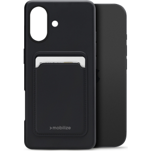 Mobilize Rubber Gelly Card Case Apple Iphone 17 Matt Black