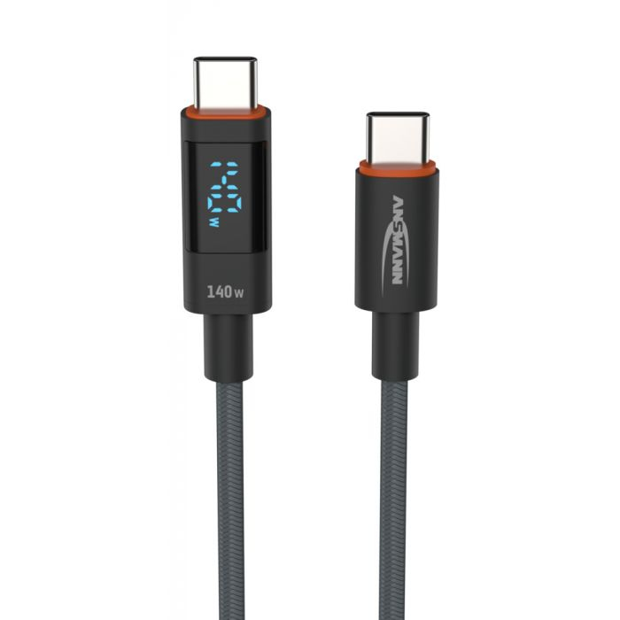 Ansmann 140 Watt USB-C naar USB-C braided 120 cm - Afbeelding 2