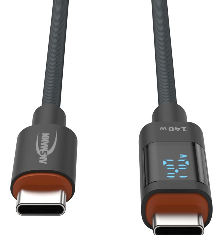 Ansmann 140 Watt USB-C naar USB-C braided 120 cm - Afbeelding 4