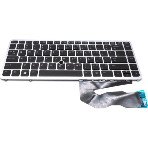 HP Elitebook Toetsenbord Zilver/Zwart QWERTY US Backlit
