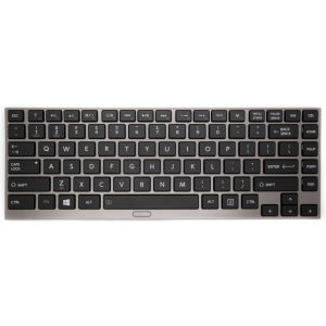 Replacement Toshiba Satellite Z930 keyboard US incl. backlight Grijs/Zwart