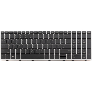 HP Elitebook 755 G5 Toetsenbord US QWERTY met zilver frame en backlit