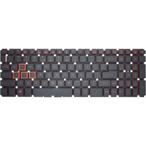 Keyboard voor Acer Nitro 5 QWERTY US Zwart/Rood Zonder Frame Backlit