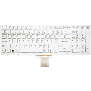 Keyboard voor Sony VPC-EB QWERTY US Wit