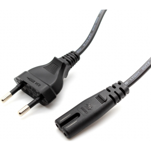 Netsnoer C7 tweepolig 1 meter zwart