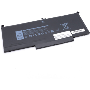 Premium Accu voor o.a. Dell Latitude 7390 7.6v 60/62Wh