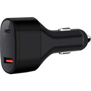 45W USB-C autolader + 18 watt USB-A QC 3.0 zwart