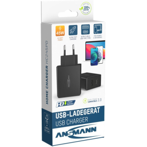 Ansmann USB Type A en Type C lader 45 watt