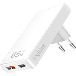 LogiLink 65 Watt USB-C + 18 watt USB-A lader Ultra Flat