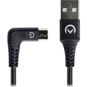 Mobilize Strong Nylon 90° Cable Micro Usb 1.5M. 12W Black