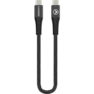 Mobilize Strong Nylon Cable Usb-C To Usb-C 20Cm. 100W Black