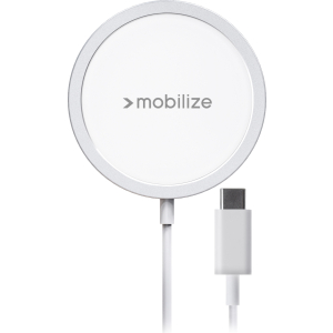 Mobilize Magnetic Wireless Charger Magsafe Compatible 15W White Aluminium