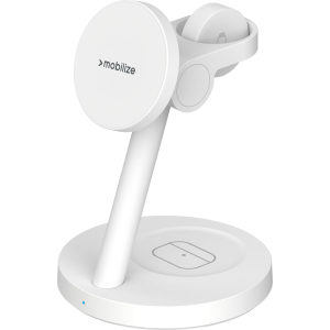 Mobilize 3In1 Charger Station Magsafe Compatible 25W Qi2.2 White
