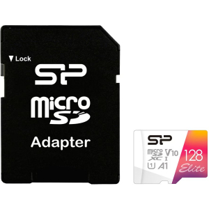 Silicon Power Elite Micro Sdxc Incl. Sd Adapter 128Gb Uhs-1 A1 V10 Class 10 Color