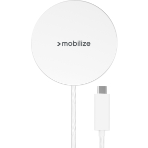 Mobilize Magnetic Wireless Charger Magsafe Compatible 25W Qi2.2 White Aluminium