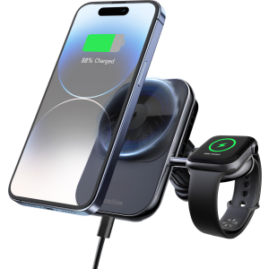 Mobilize Magsafe Compatible Car Charger For Phone And Watch 18W Black