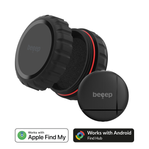 Beeep Onetag Apple Find My & Android Tracker - Waterproof Case - Black