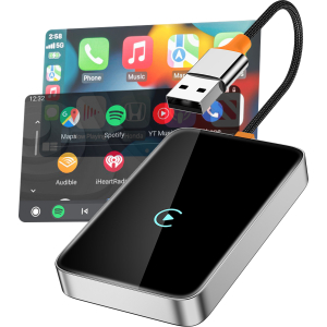 Mobilize Premium 2In1 Adapter For Wireless Apple Carplay/Android Auto Black