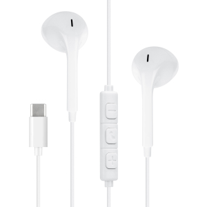 Mobilize In-Ear Stereo Headset With Remote Usb-C White