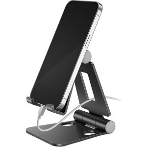 Mobilize Foldable Aluminium Phone Holder Black