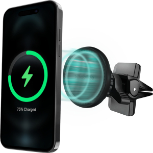 Mobilize Wireless Magsafe Compatible Car Holder/Charger 5W/7.5W/10W/15W Black