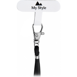 My Style Nylon Patch For Lanyard 5 Pieces - White  (No Metal Ring)