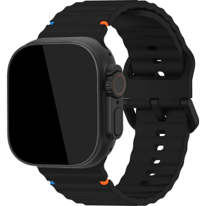 Mobilize Silicon Watch Band - Buckle - For Apple 42/44/45/49Mm - Black