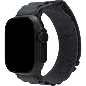 Mobilize Nylon Watch Band - Alpine - Black Connector - For Apple 38/40/41Mm - Dark Grey