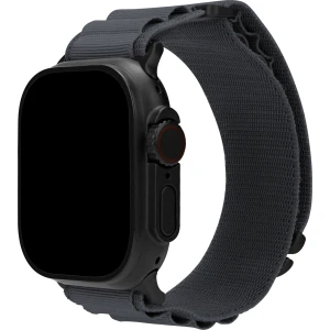 Mobilize Nylon Watch Band - Alpine - Black Connector - For Apple 38/40/41Mm - Dark Grey