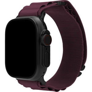 Mobilize Nylon Watch Band - Alpine - Black Connector - For Apple 42/44/45/49Mm - Bordeaux
