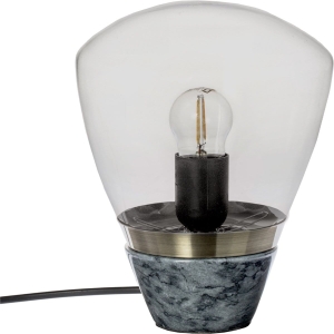 Donkergrijze Marmeren Tafellamp | 23 cm