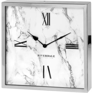 Tafelklok Chuck Marble Zilver 30 cm
