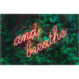 Wandfoto Breathe Groen 13 x 20 cm Decoratieve Fotolijst voor aan de Muur