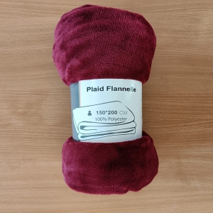 Donkerrode Flanellen Plaid 150x200 cm – Zacht, Warm en Stijlvol