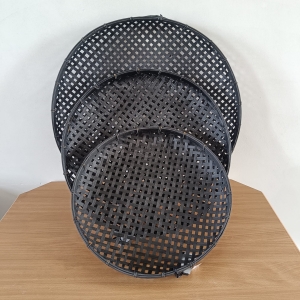 Zwarte Casual Opbergmandenset van 3 Stuks – 65 cm, 57 cm en 48 cm