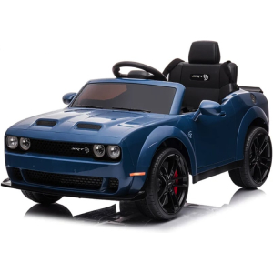 Dodge Challenger Srt, 12 Volt Elektrische Kinderauto, Leder Zitje, Rubberen Banden, Kinder Accu Auto!