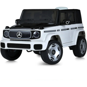 Mercedes Benz Eqg, 12 Volt Elektrische Kinderauto Met Rubberen Banden, Leder Zitje En Meer!