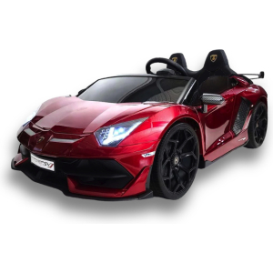 Lamborghini Aventador, 2-Persoons 24 Volt Elektrische Kinderauto Met Rubberen Banden, Leder Zitje!