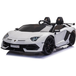 Lamborghini Aventador, 2-Persoons 24 Volt Elektrische Kinderauto Met Rubberen Banden, Leder Zitje!