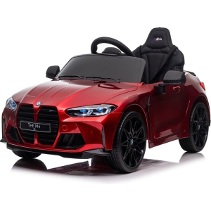 Bmw M4, 12 Volt Elektrische Kinderauto, Leder Zitje, Rubberen Banden, Kinder Accu Auto!