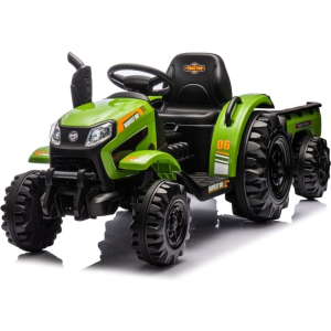 Elektrische Tractor Met Aanhangwagen, 12 Volt, Muziek Module, Bluetooth